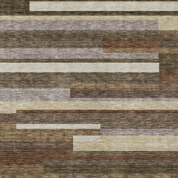 Homeroots 3' Stylish Black Charcoal And Gray Striped Washable Area Rug For Indoor And Outdoor Spaces 3' X 5' Polyester 585922