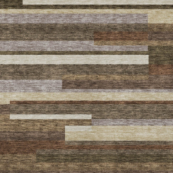 Homeroots 3' Stylish Black Charcoal And Gray Striped Washable Area Rug For Indoor And Outdoor Spaces 5' X 8' Polyester 585923