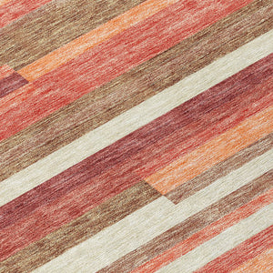 Homeroots 3' Stylish Black Charcoal And Gray Striped Washable Area Rug For Indoor And Outdoor Spaces 5' X 8' Polyester 585941