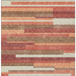 Homeroots 3' Stylish Black Charcoal And Gray Striped Washable Area Rug For Indoor And Outdoor Spaces 10' X 14' Polyester 585945