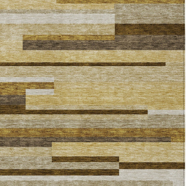 Homeroots 3' Stylish Black Charcoal And Gray Striped Washable Area Rug For Indoor And Outdoor Spaces 3' X 5' Polyester 585952