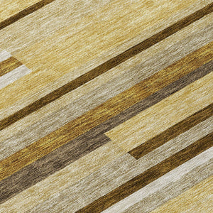 Homeroots 3' Stylish Black Charcoal And Gray Striped Washable Area Rug For Indoor And Outdoor Spaces 8' Round Polyester 585954