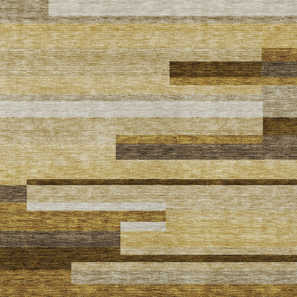 Homeroots 3' Stylish Black Charcoal And Gray Striped Washable Area Rug For Indoor And Outdoor Spaces 10' X 14' Polyester 585957