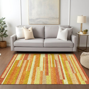 Homeroots 3' Stylish Black Charcoal And Gray Striped Washable Area Rug For Indoor And Outdoor Spaces 3' X 5' Polyester 585958