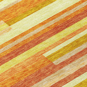 Homeroots 3' Stylish Black Charcoal And Gray Striped Washable Area Rug For Indoor And Outdoor Spaces 8' Round Polyester 585960