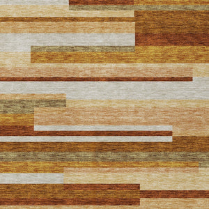 Homeroots 3' Stylish Black Charcoal And Gray Striped Washable Area Rug For Indoor And Outdoor Spaces 3' X 5' Polyester 585964