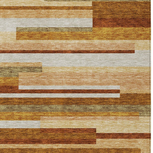 Homeroots 3' Stylish Black Charcoal And Gray Striped Washable Area Rug For Indoor And Outdoor Spaces 9' X 12' Polyester 585968