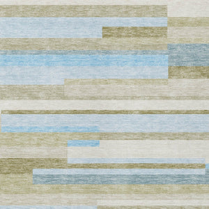 Homeroots 3' Stylish Black Charcoal And Gray Striped Washable Area Rug For Indoor And Outdoor Spaces 5' X 8' Polyester 585971