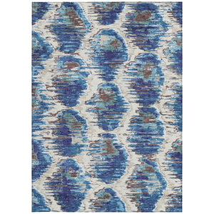 Homeroots 3' Black Charcoal And Silver Abstract Washable Area Rug For Indoor And Outdoor Spaces, Stylish Design 3' X 5' Polyester 585994