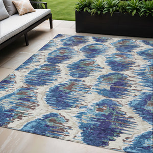 Homeroots 3' Black Charcoal And Silver Abstract Washable Area Rug For Indoor And Outdoor Spaces, Stylish Design 5' X 8' Polyester 585995