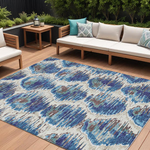 Homeroots 3' Black Charcoal And Silver Abstract Washable Area Rug For Indoor And Outdoor Spaces, Stylish Design 8' X 10' Polyester 585997