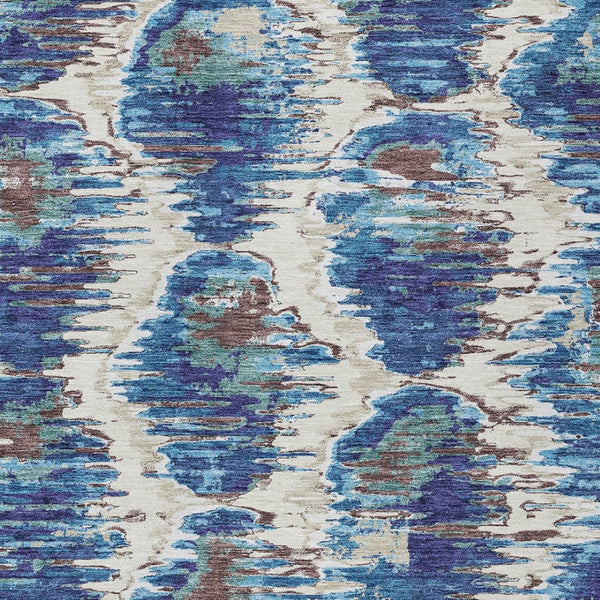 Homeroots 3' Black Charcoal And Silver Abstract Washable Area Rug For Indoor And Outdoor Spaces, Stylish Design 10' X 14' Polyester 585999