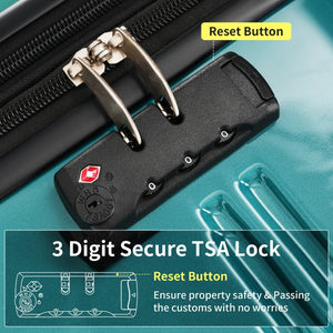 English Elm Hardshell Polycarbonate 3 Piece Spinner Luggage Set with Tsa Lock Expandable Travel N732P184448R