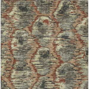 Homeroots 3' Black Charcoal And Silver Abstract Washable Area Rug For Indoor And Outdoor Spaces, Stylish Design 3' X 5' Polyester 586006