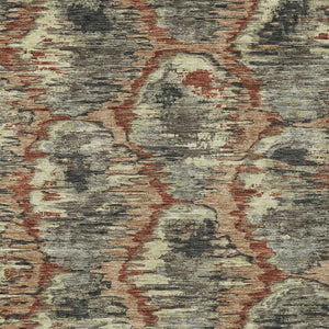 Homeroots 3' Black Charcoal And Silver Abstract Washable Area Rug For Indoor And Outdoor Spaces, Stylish Design 3' X 5' Polyester 586006