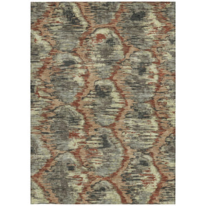 Homeroots 3' Black Charcoal And Silver Abstract Washable Area Rug For Indoor And Outdoor Spaces, Stylish Design 8' X 10' Polyester 586009