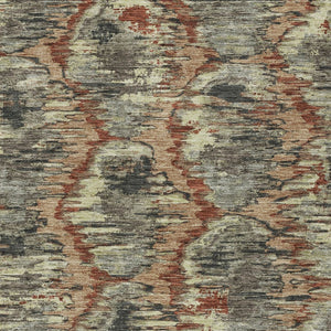 Homeroots 3' Black Charcoal And Silver Abstract Washable Area Rug For Indoor And Outdoor Spaces, Stylish Design 9' X 12' Polyester 586010