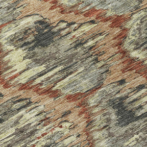 Homeroots 3' Black Charcoal And Silver Abstract Washable Area Rug For Indoor And Outdoor Spaces, Stylish Design 10' X 14' Polyester 586011