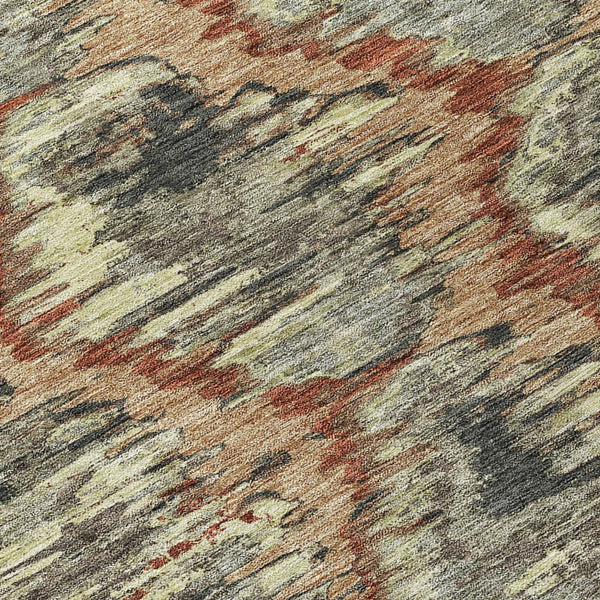 Homeroots 3' Black Charcoal And Silver Abstract Washable Area Rug For Indoor And Outdoor Spaces, Stylish Design 10' X 14' Polyester 586011