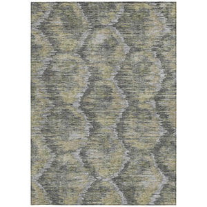 Homeroots 3' Black Charcoal And Silver Abstract Washable Area Rug For Indoor And Outdoor Spaces, Stylish Design 9' X 12' Polyester 586022