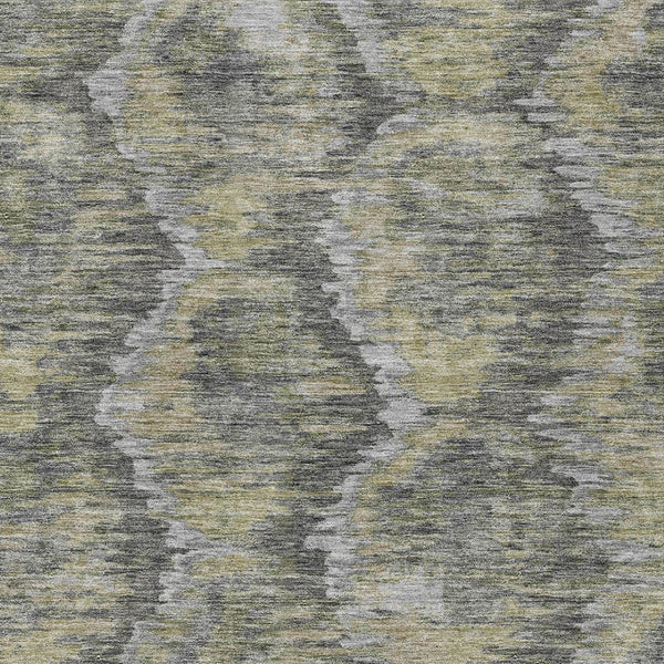 Homeroots 3' Black Charcoal And Silver Abstract Washable Area Rug For Indoor And Outdoor Spaces, Stylish Design 10' X 14' Polyester 586023