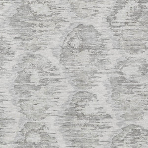 Homeroots 3' Black Charcoal And Silver Abstract Washable Area Rug For Indoor And Outdoor Spaces, Stylish Design 3' X 5' Polyester 586024