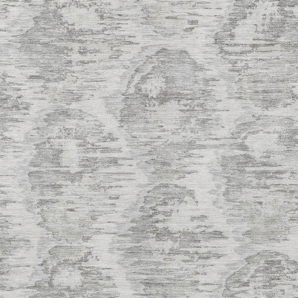 Homeroots 3' Black Charcoal And Silver Abstract Washable Area Rug For Indoor And Outdoor Spaces, Stylish Design 3' X 5' Polyester 586024