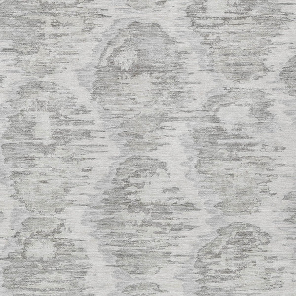 Homeroots 3' Black Charcoal And Silver Abstract Washable Area Rug For Indoor And Outdoor Spaces, Stylish Design 5' X 8' Polyester 586025