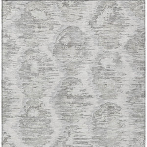 Homeroots 3' Black Charcoal And Silver Abstract Washable Area Rug For Indoor And Outdoor Spaces, Stylish Design 8' X 10' Polyester 586027