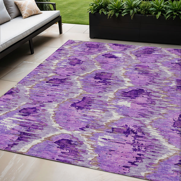 Homeroots 3' Black Charcoal And Silver Abstract Washable Area Rug For Indoor And Outdoor Spaces, Stylish Design 5' X 8' Polyester 586031