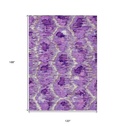 Homeroots 3' Black Charcoal And Silver Abstract Washable Area Rug For Indoor And Outdoor Spaces, Stylish Design 10' X 14' Polyester 586035