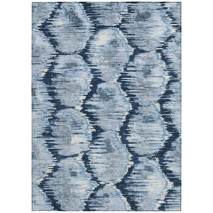 Homeroots 3' Black Charcoal And Silver Abstract Washable Area Rug For Indoor And Outdoor Spaces, Stylish Design 3' X 5' Polyester 586036