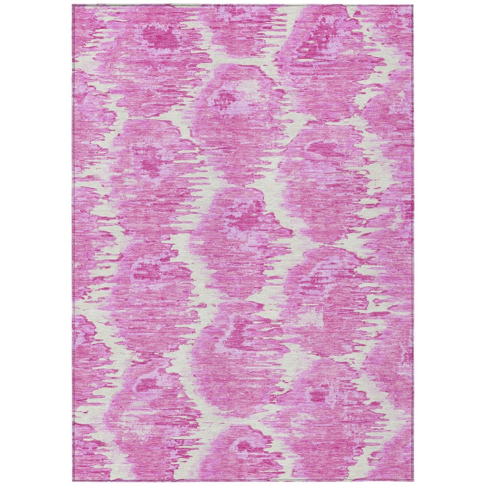 HomeRoots 9' Stylish Abstract Washable Area Rug in Pink Blush and Mauve – Perfect for Indoor or Outdoor Use 9' X 12' 586046