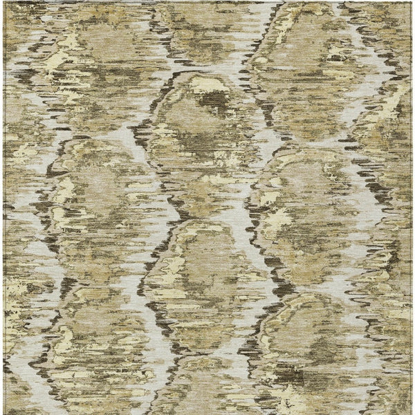 Homeroots 3' Black Charcoal And Silver Abstract Washable Area Rug For Indoor And Outdoor Spaces, Stylish Design 3' X 5' Polyester 586048