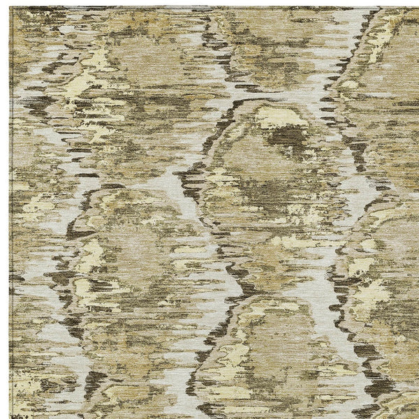 Homeroots 3' Black Charcoal And Silver Abstract Washable Area Rug For Indoor And Outdoor Spaces, Stylish Design 3' X 5' Polyester 586048