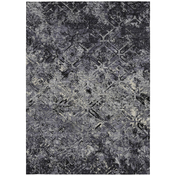 Homeroots 3' Beige Brown Copper Geometric Washable Indoor Outdoor Area Rug For Versatile Home Decor Solutions 5' X 8' Polyester 586061