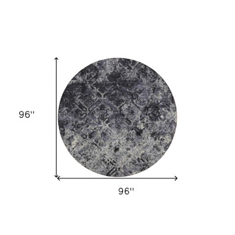 Homeroots 3' Beige Brown Copper Geometric Washable Indoor Outdoor Area Rug For Versatile Home Decor Solutions 8' Round Polyester 586062