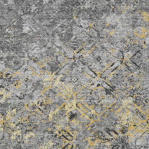 Homeroots 3' Beige Brown Copper Geometric Washable Indoor Outdoor Area Rug For Versatile Home Decor Solutions 9' X 12' Polyester 586088