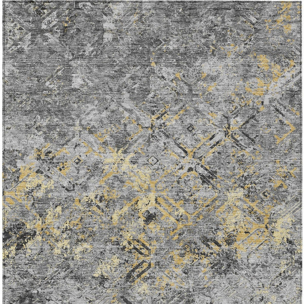 Homeroots 3' Beige Brown Copper Geometric Washable Indoor Outdoor Area Rug For Versatile Home Decor Solutions 10' X 14' Polyester 586089