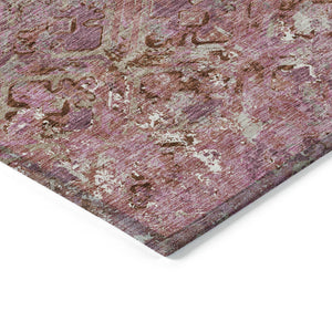 Homeroots 3' Beige Brown Copper Geometric Washable Indoor Outdoor Area Rug For Versatile Home Decor Solutions 8' X 10' Polyester 586093