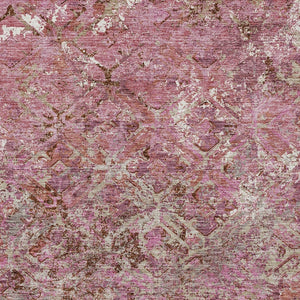 Homeroots 3' Beige Brown Copper Geometric Washable Indoor Outdoor Area Rug For Versatile Home Decor Solutions 8' X 10' Polyester 586093