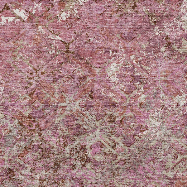 Homeroots 3' Beige Brown Copper Geometric Washable Indoor Outdoor Area Rug For Versatile Home Decor Solutions 8' X 10' Polyester 586093