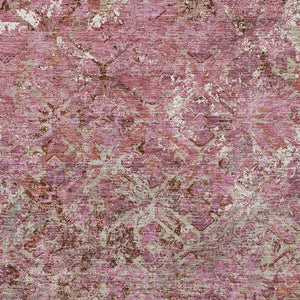 Homeroots 3' Beige Brown Copper Geometric Washable Indoor Outdoor Area Rug For Versatile Home Decor Solutions 9' X 12' Polyester 586094