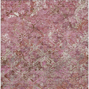 Homeroots 3' Beige Brown Copper Geometric Washable Indoor Outdoor Area Rug For Versatile Home Decor Solutions 10' X 14' Polyester 586095