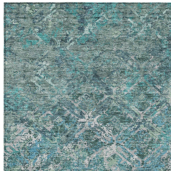 Homeroots 3' Beige Brown Copper Geometric Washable Indoor Outdoor Area Rug For Versatile Home Decor Solutions 5' X 8' Polyester 586097