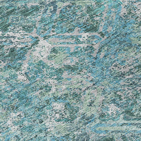 Homeroots 3' Beige Brown Copper Geometric Washable Indoor Outdoor Area Rug For Versatile Home Decor Solutions 8' Round Polyester 586098