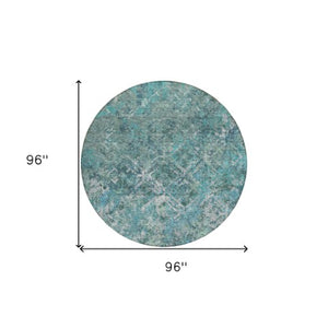 Homeroots 3' Beige Brown Copper Geometric Washable Indoor Outdoor Area Rug For Versatile Home Decor Solutions 8' Round Polyester 586098