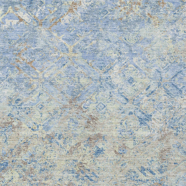 Homeroots 3' Beige Brown Copper Geometric Washable Indoor Outdoor Area Rug For Versatile Home Decor Solutions 3' X 5' Polyester 586102