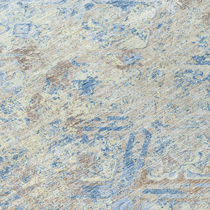 Homeroots 3' Beige Brown Copper Geometric Washable Indoor Outdoor Area Rug For Versatile Home Decor Solutions 8' Round Polyester 586104