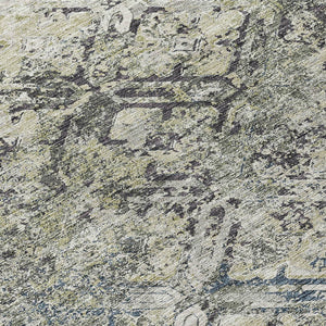 Homeroots 3' Beige Brown Copper Geometric Washable Indoor Outdoor Area Rug For Versatile Home Decor Solutions 8' Round Polyester 586110